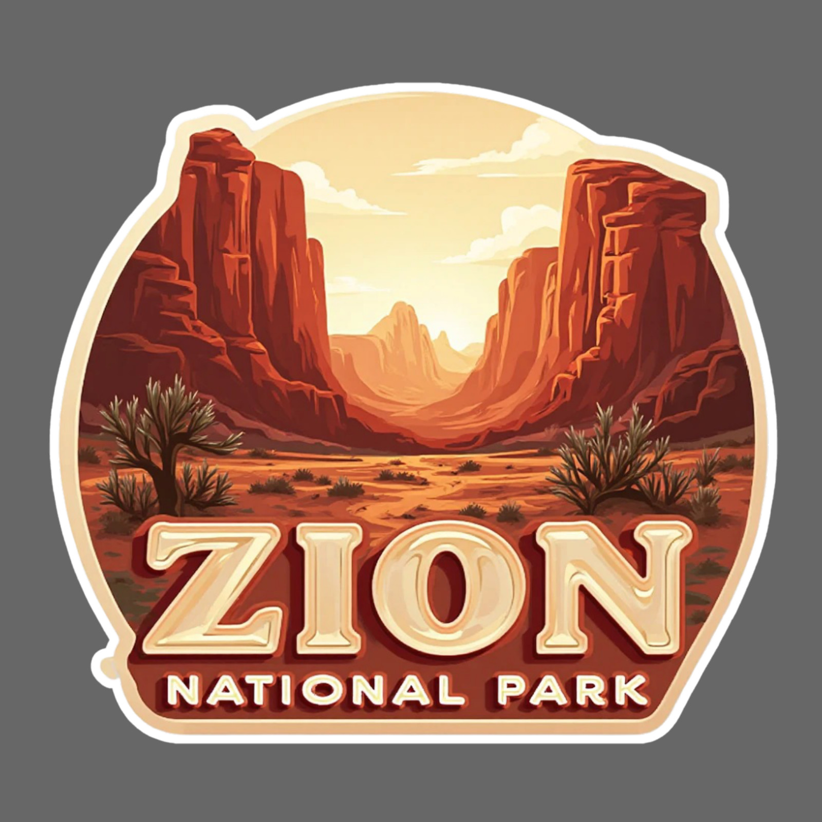 Zion national park sticker vinyl decal RV hiking camping desert gift