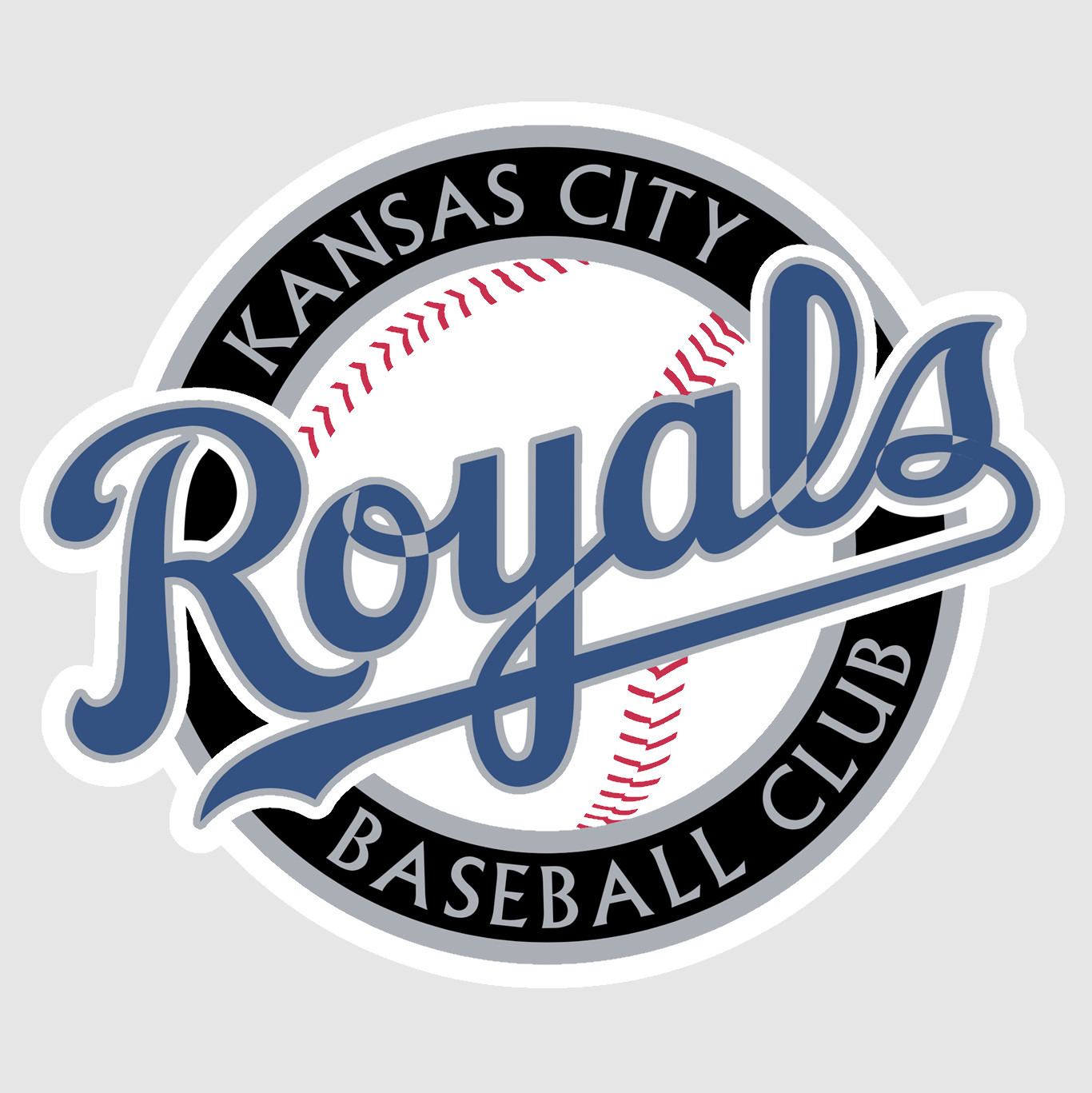 Kansas City Royal Blue White Baseball Weather Resistant Vinyl Sticker/Decal 05