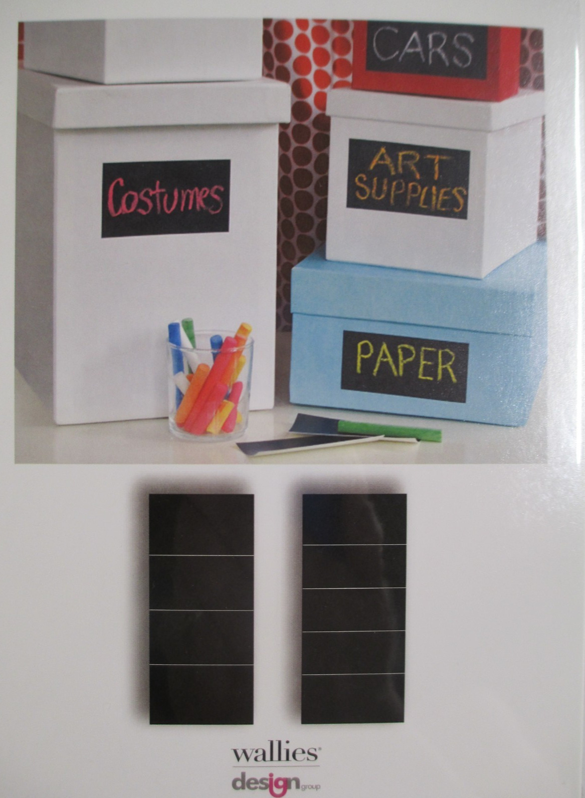 CHALKBOARD LABELS DECALS ADHESIVE BACKED VINYL PEEL & STICK -9 COUNT