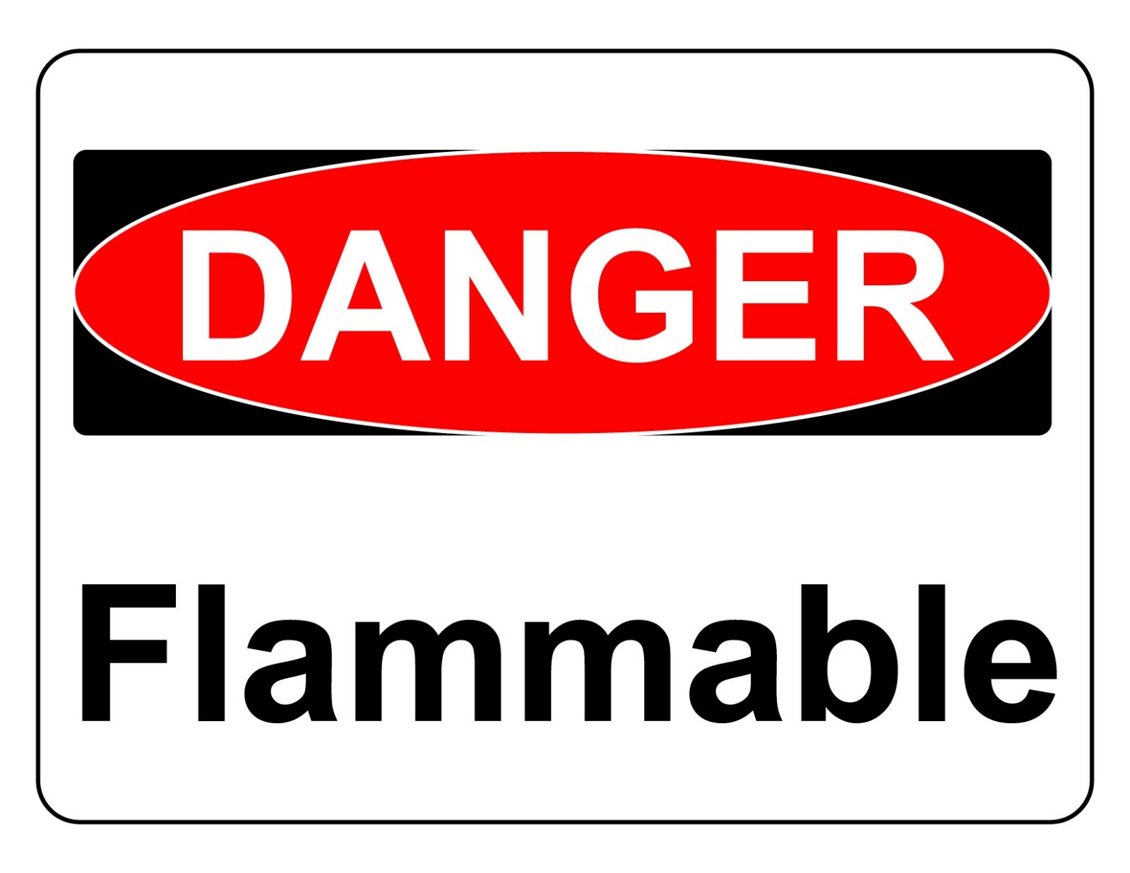 DANGER FLAMMABLE OSHA DECAL SAFETY SIGN STICKER 3M USA MADE