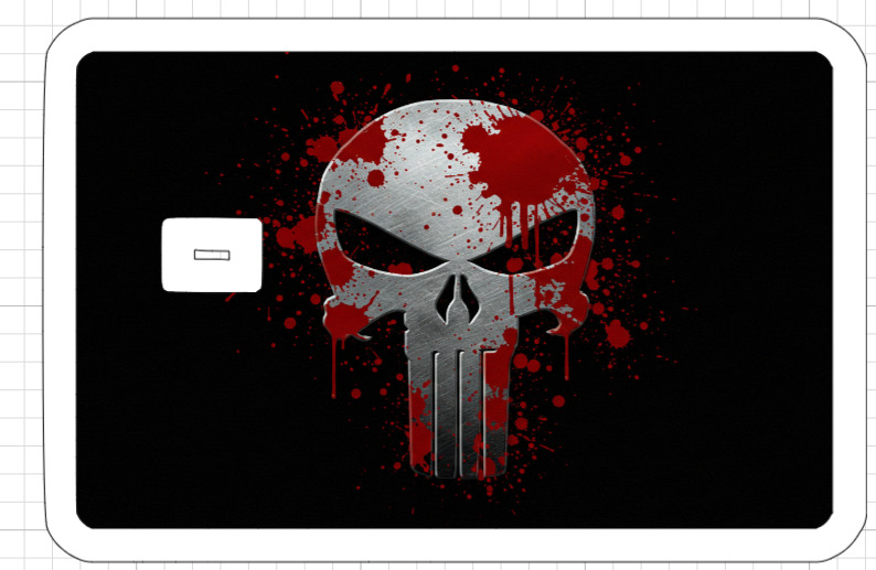 The Punisher ATM Debit Credit Card Skin Sticker Comic Book Comics Movies Patriot