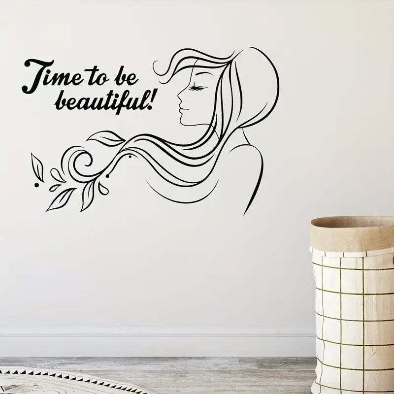 Wall Decal A Beauty Spa and Hair Salon: 'It'S Time To Embrace Beauty' for Your