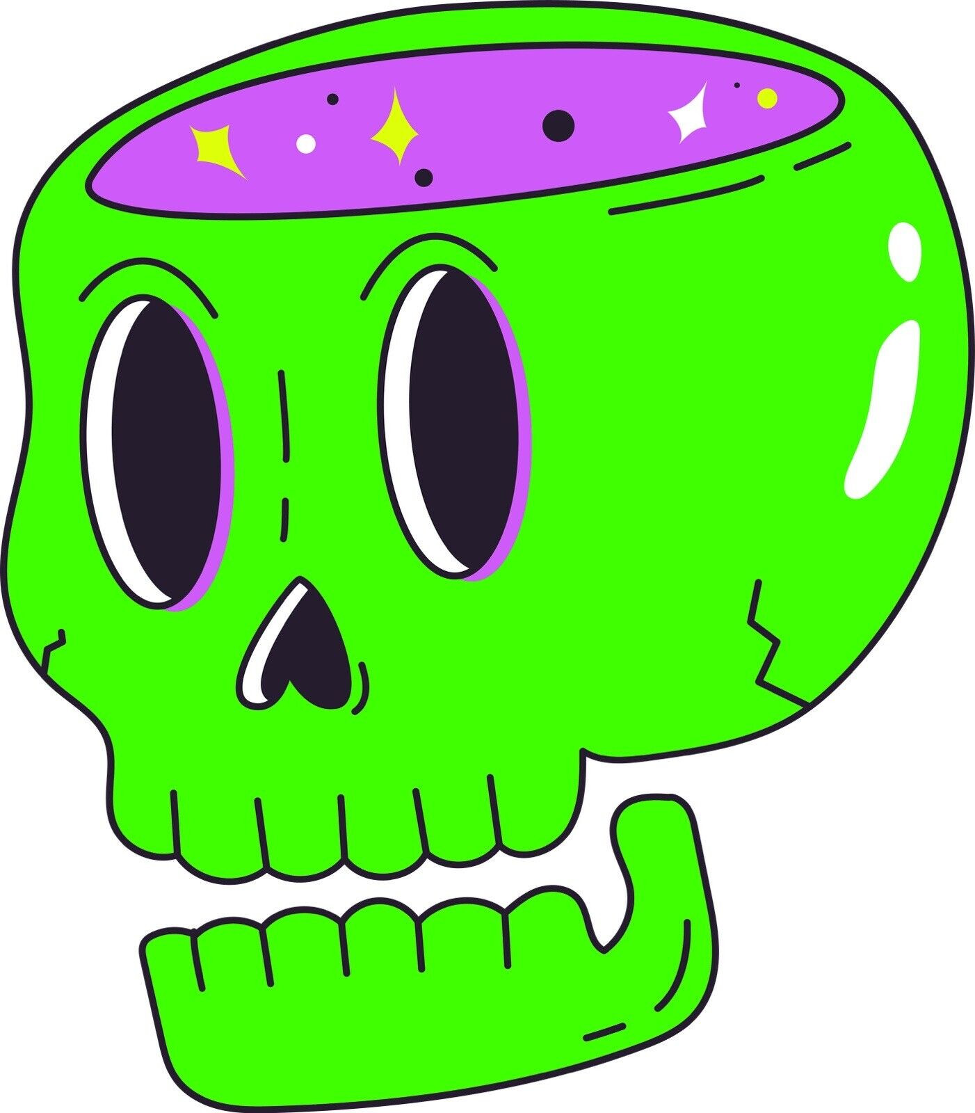 Trippy Skull Sticker Decal