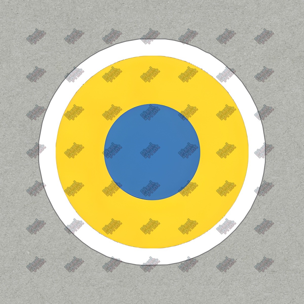 Vibrant Yellow and Blue Round Vinyl Sticker Versatile Decal for #165094