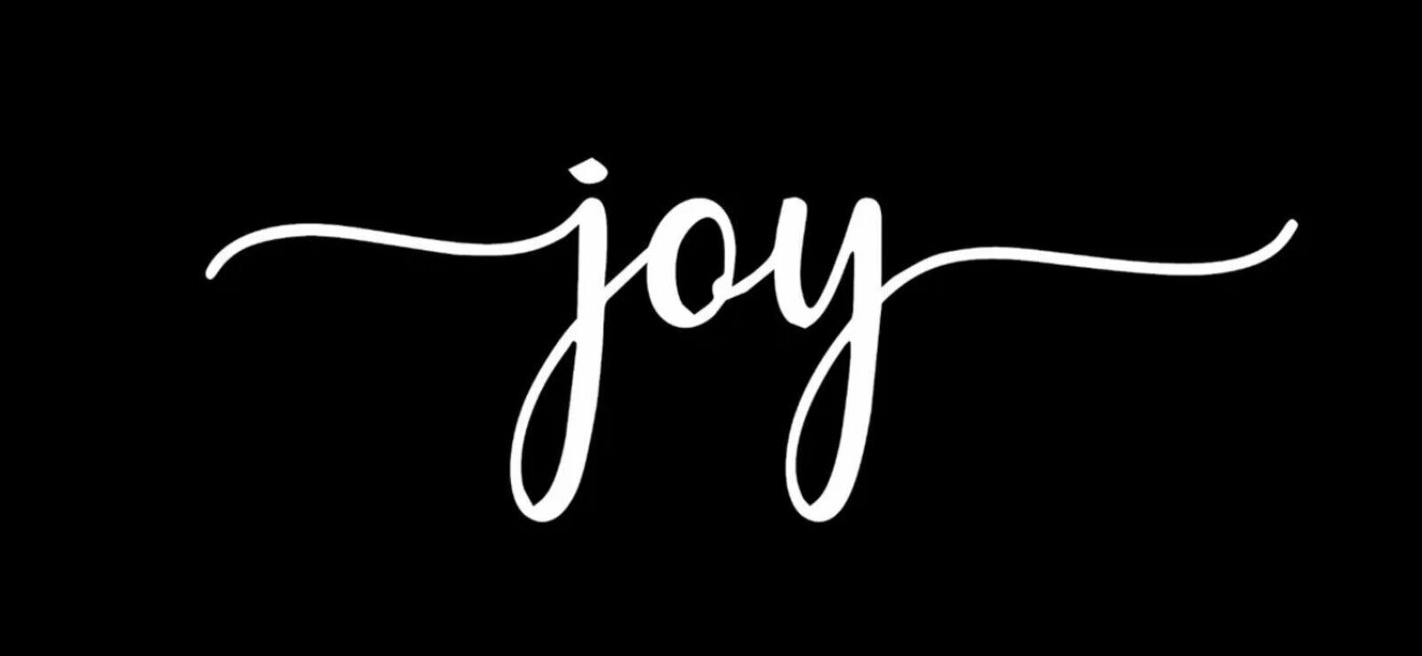 Vinyl Decal for Window – Joy (Various Colors and Sizes)