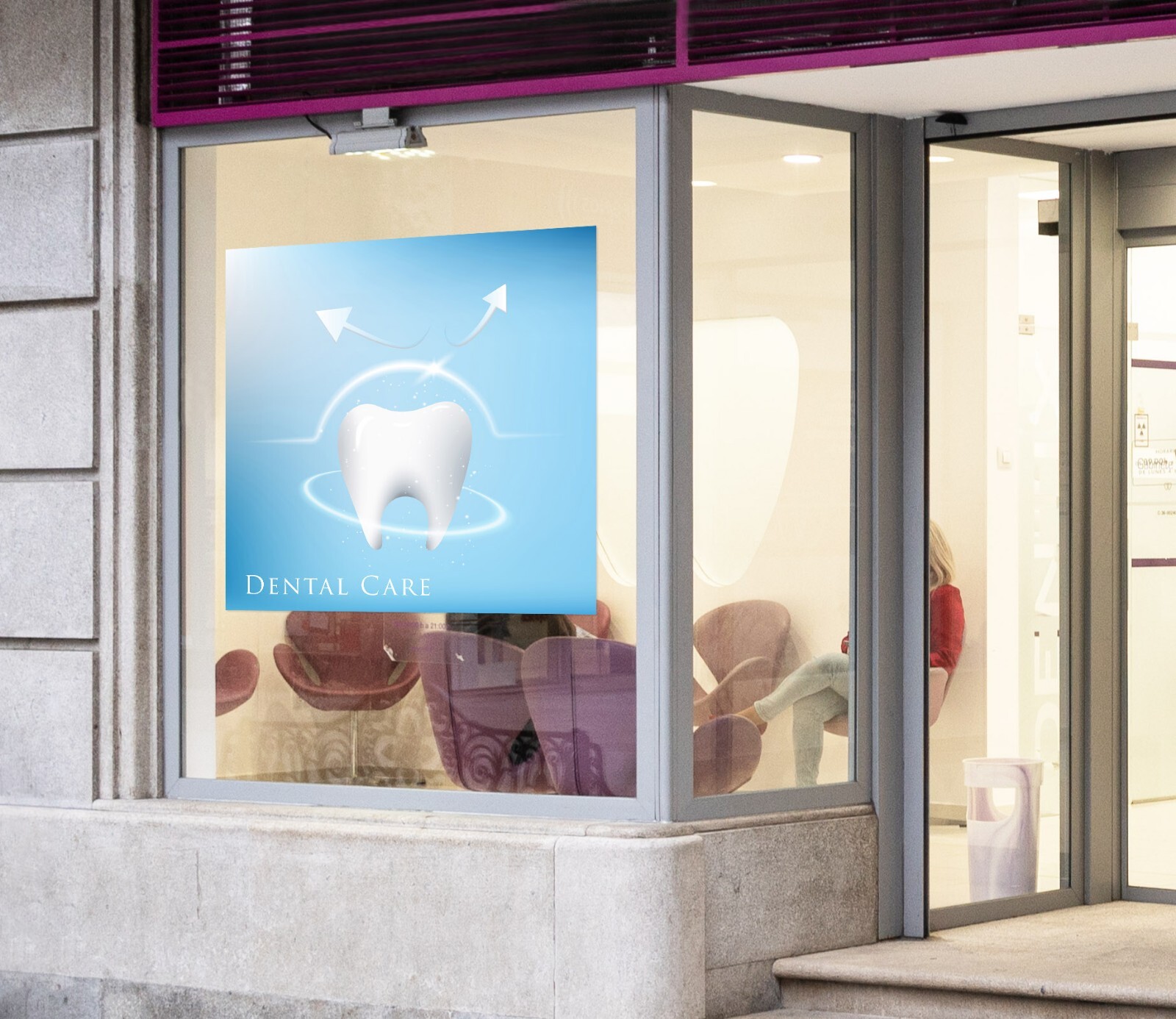 3D Dentist Clinic Dental K1332 Window Stickers Vinyl Wallpaper Wall Murals Kay