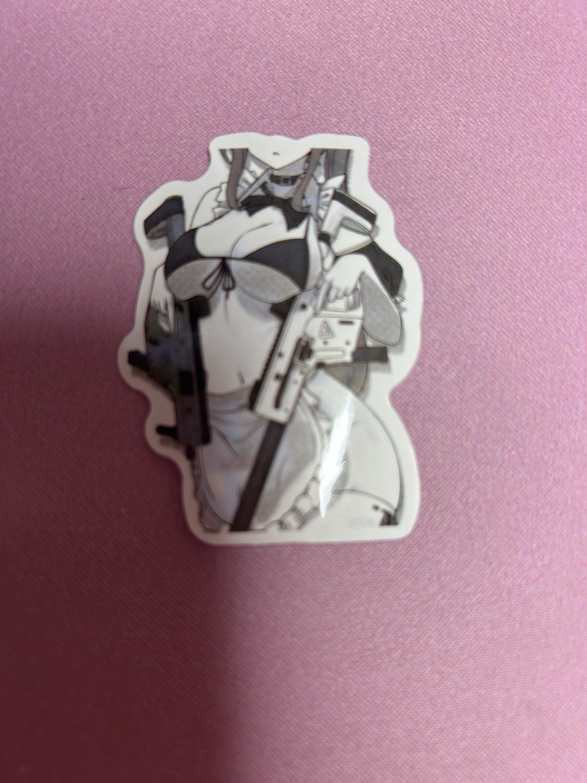 black and white waifu lewd stickers #2