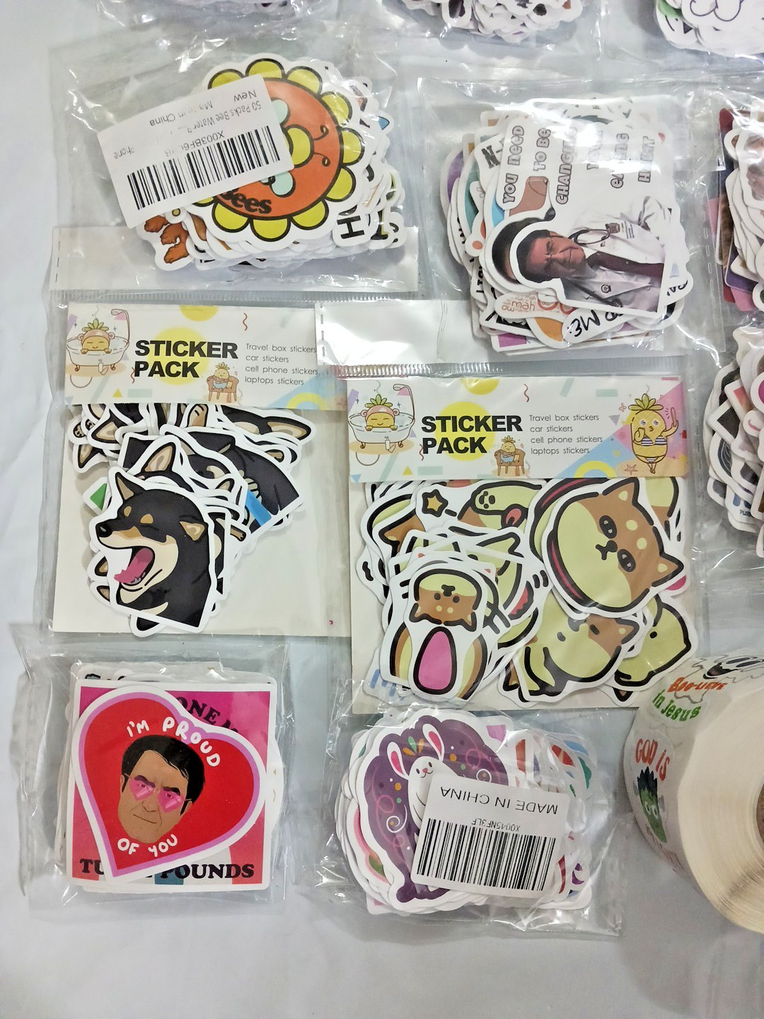 Sticker Lot. over 1000 stickers. spiderman, taylor S, animals, monsters, hearts