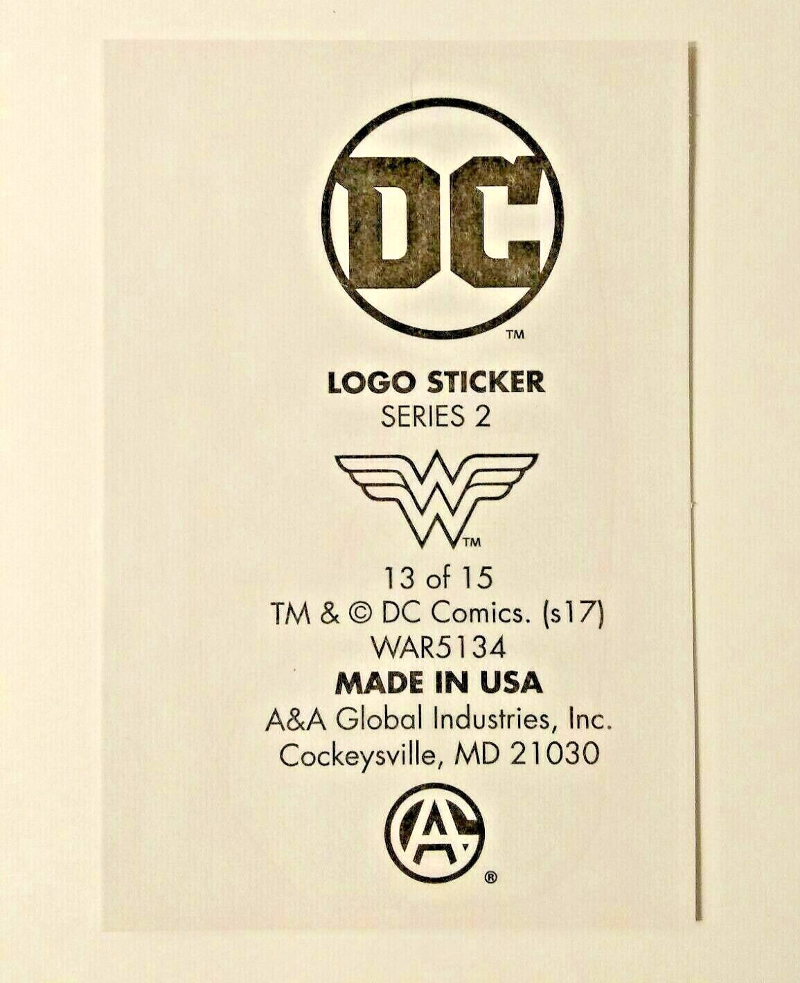 Superman Official DC Comics Sticker Logo Series 2 Vending Decal