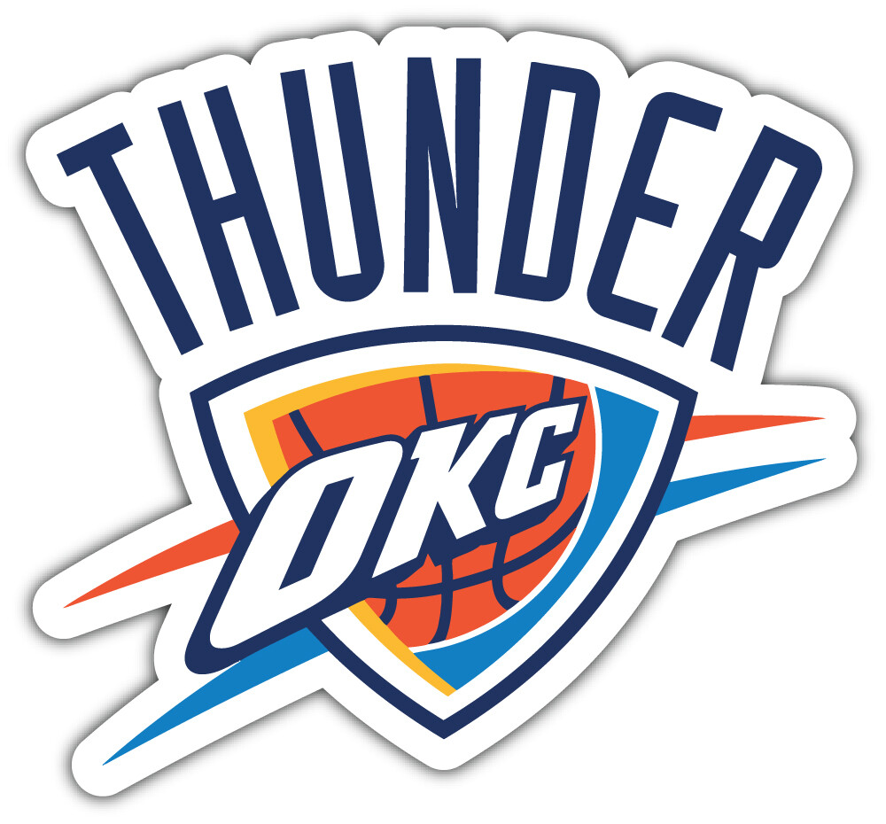 Oklahoma City Thunder NBA Basketball Sport Car Bumper Sticker Decal "SIZES"