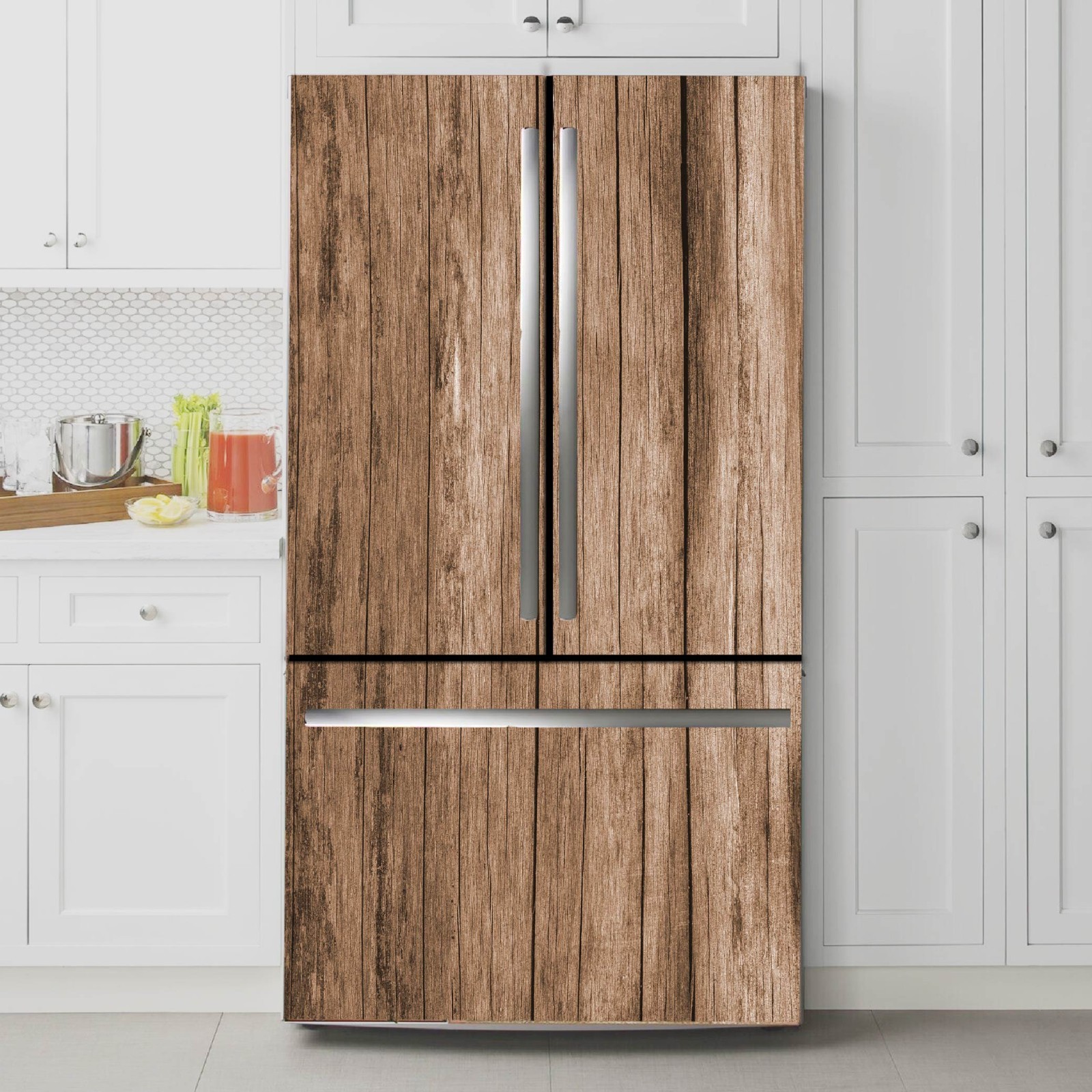 Premium Fridge Wrap Vinyl Decal Water Resistant