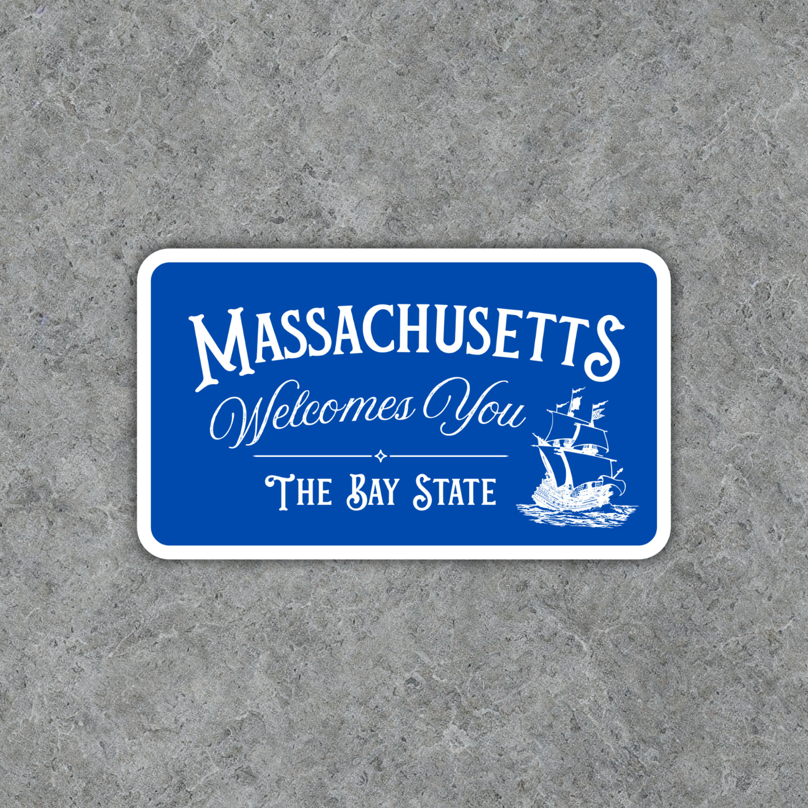 Welcome to Massachusetts Sticker The Bay State Vinyl Waterproof Decal