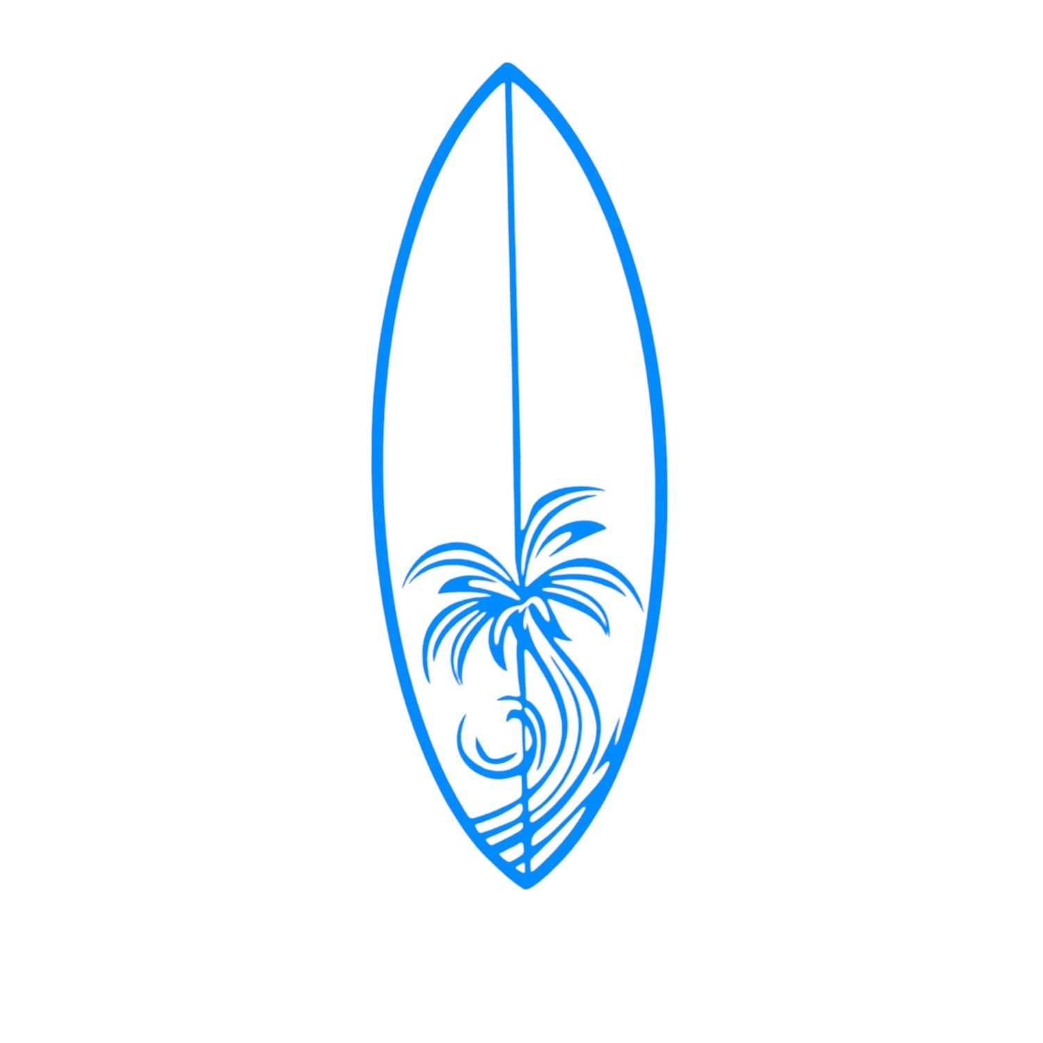 Surfboard Vinyl Decal for cars Laptops Any Smooth Surface design #21