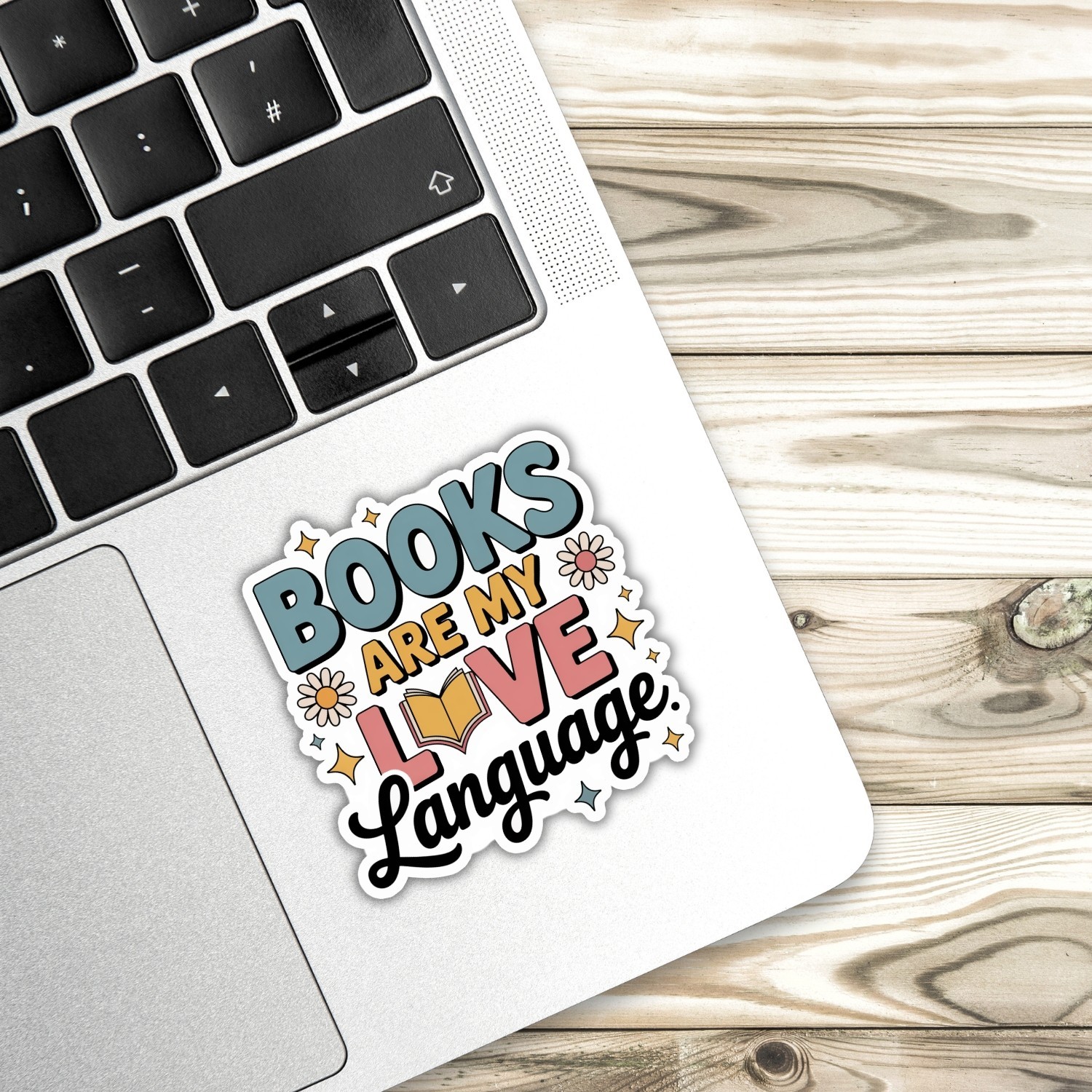 4pcs Books Are My Love Language Stickers – Waterproof Vinyl for Readers