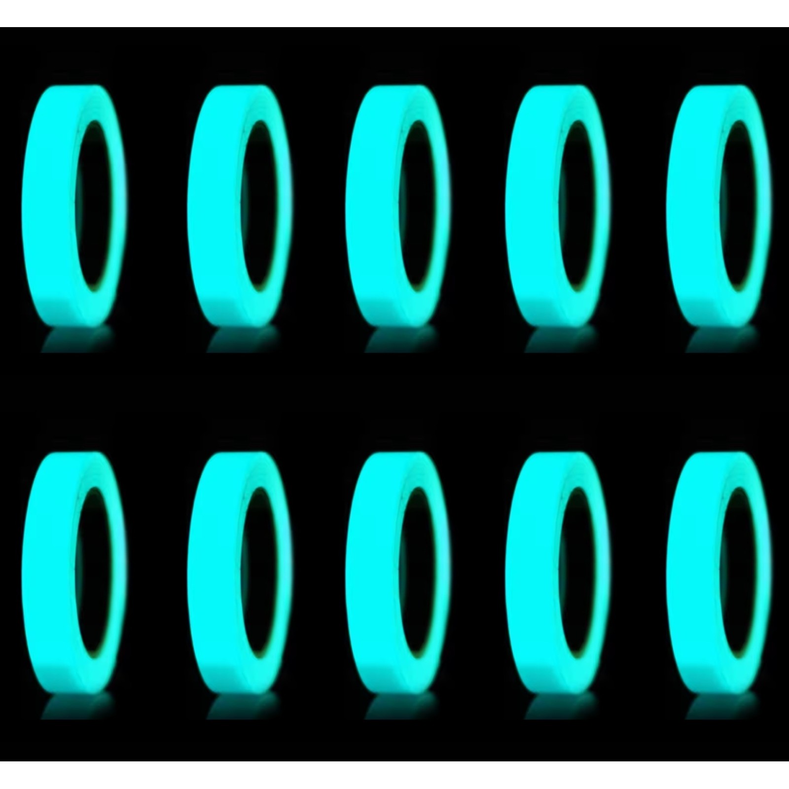 100ft Blue Glowing Tape Rolls Wall Bedroom Decoration Fluorescent Luminous Neon