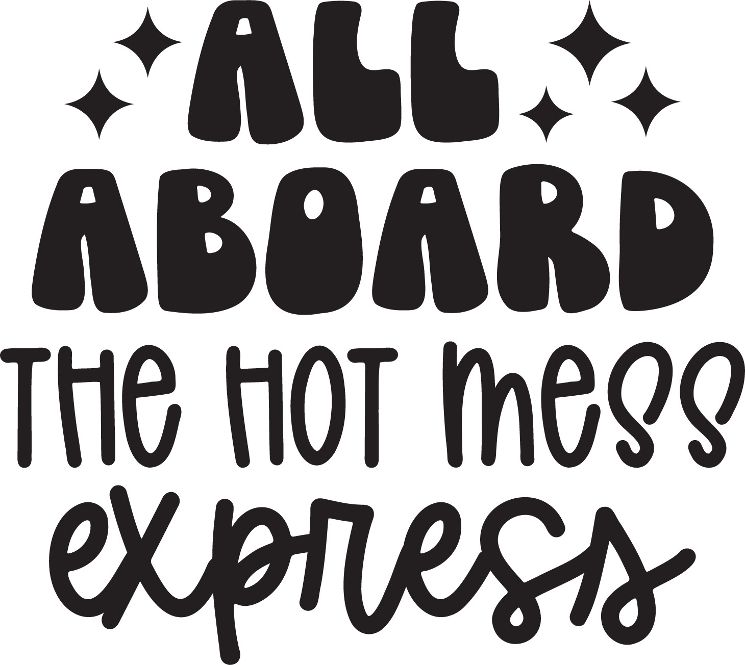 Vinyl Decal Car Truck Sticker Funny Mom Quotes – All Aboard The Hot Mess Express