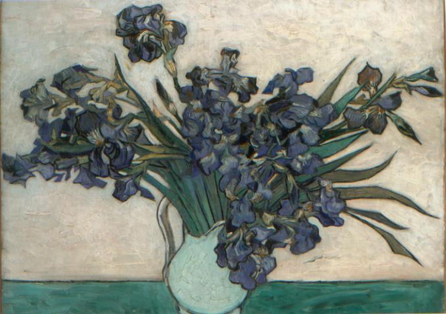 Vincent Van Gogh Irises 5" x 7 " Sticker ~ Matte Finish ~ MINT CONITION