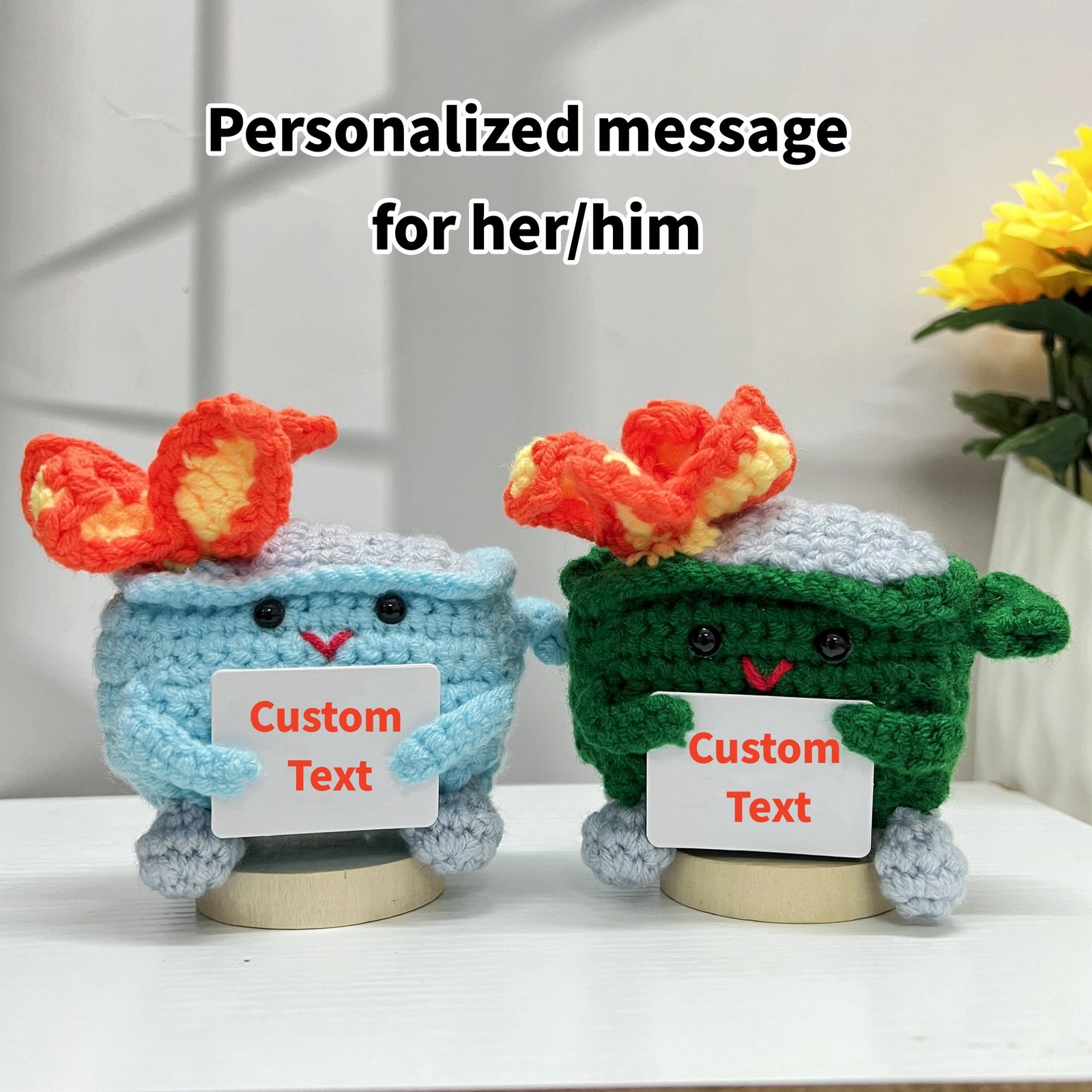 Crochet Dumpster Fire, Funny Burning Trash Can, Desk Decor Gift