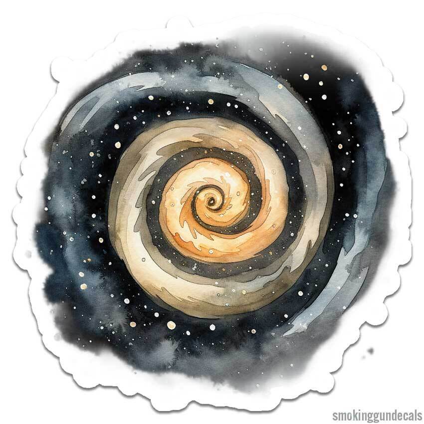 Outer Space Black Hole, Vinyl Decal Sticker, Indoor Outdoor, 3 Sizes, #12335