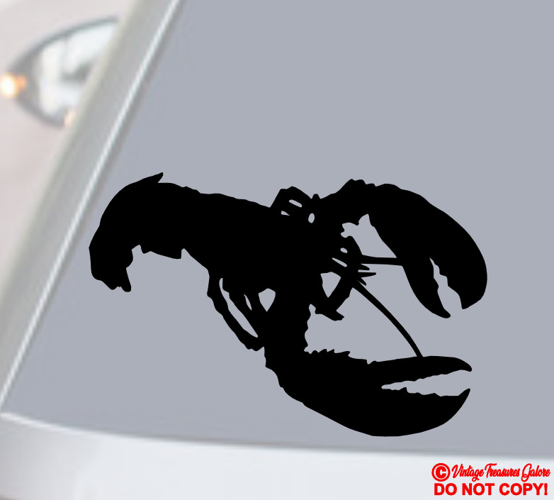 LOBSTER STICKER DECAL FRESH SEAFOOD FISH MARKET RESTAURANT WINDOW DOOR LIVE TANK