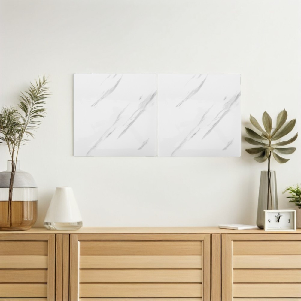 20 Pcs Simulated Marble Peel And Stick Self Adhesive Tiles For Bathroom Kitchen