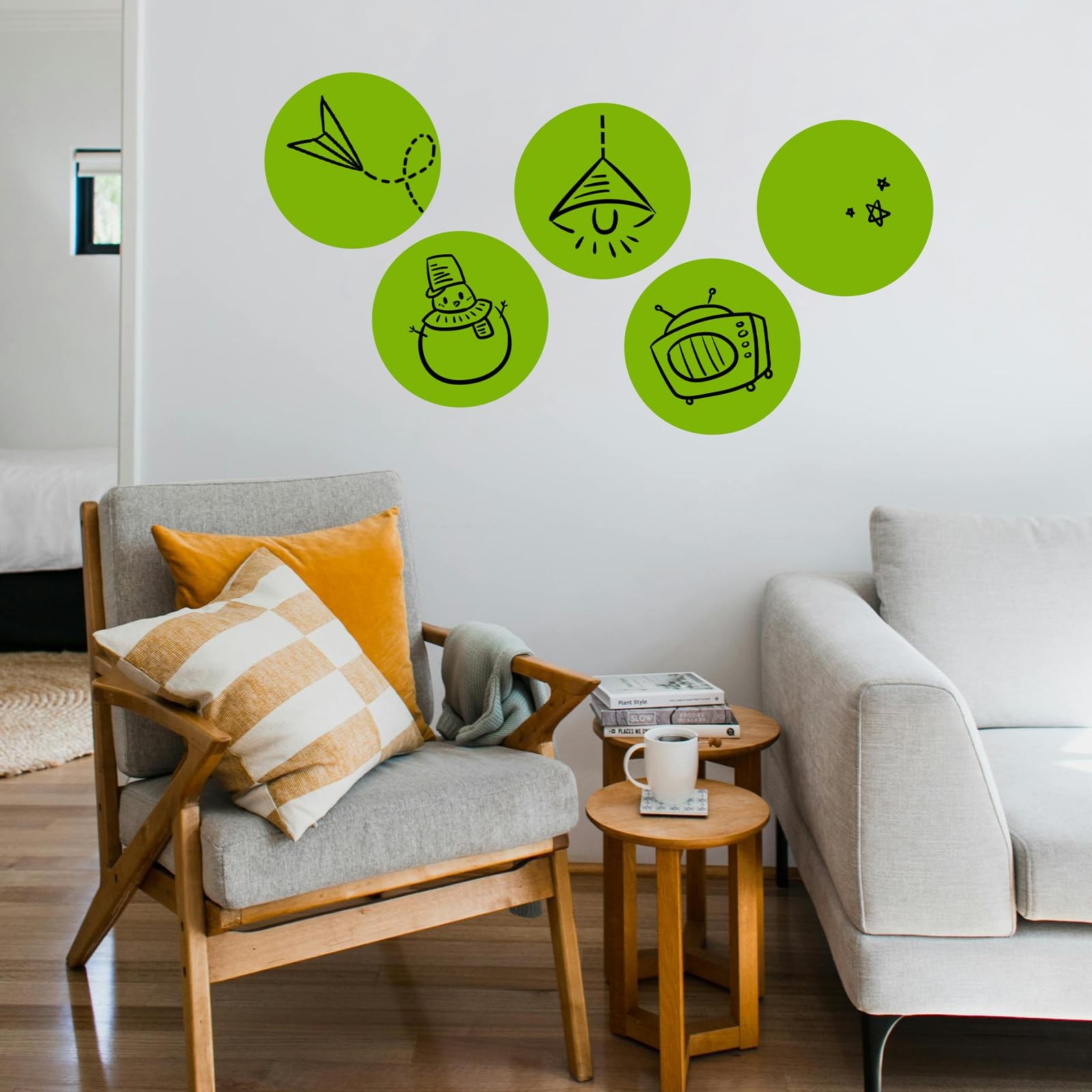 Colorful Dry Erase Dots Circles for Tables Dry Erase Spots for Desk, 20 Pcs |…