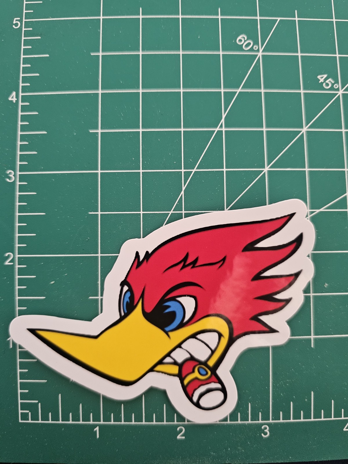 Woodpecker Hot Rod Sticker