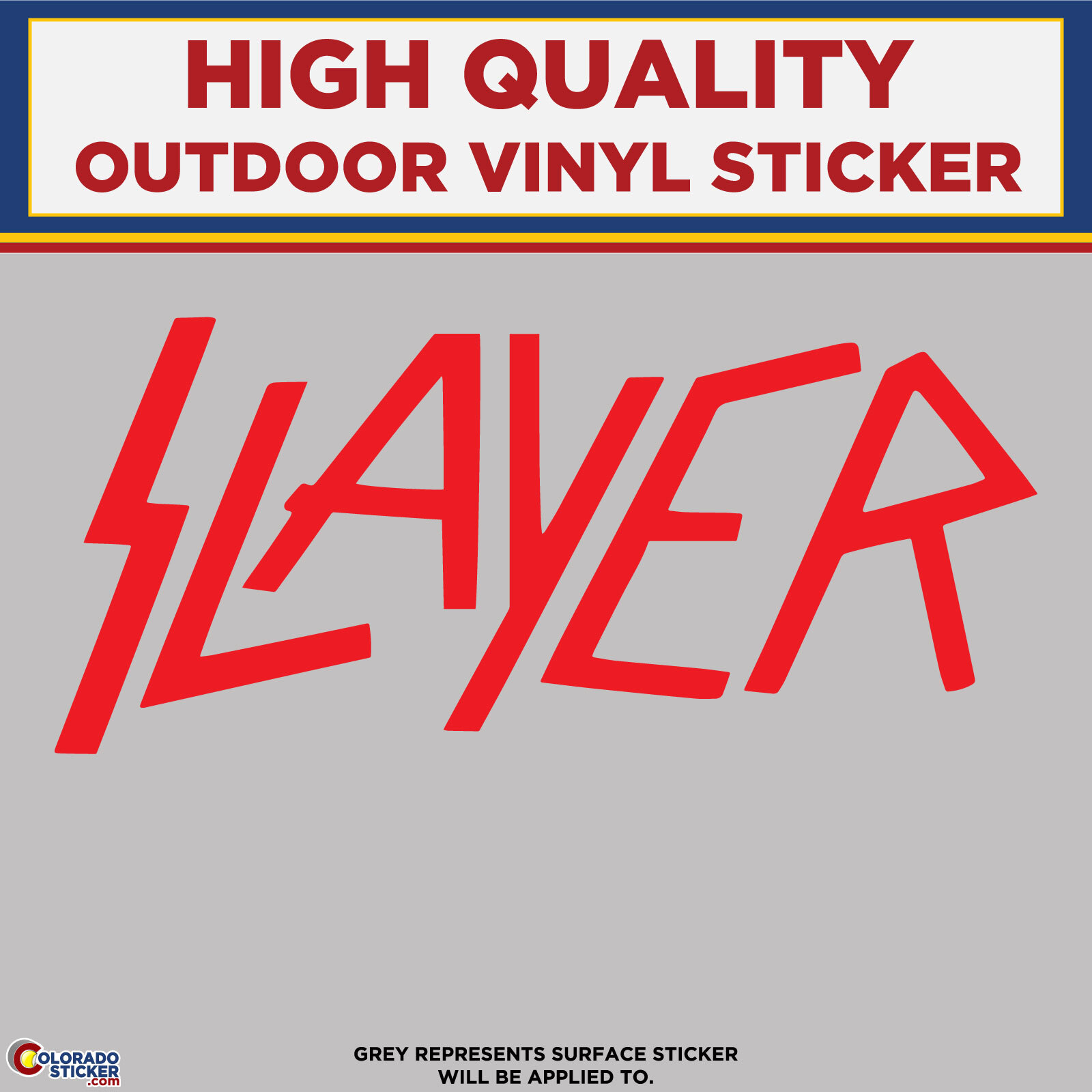 Slayer Text, Die Cut High Quality Vinyl Stickers