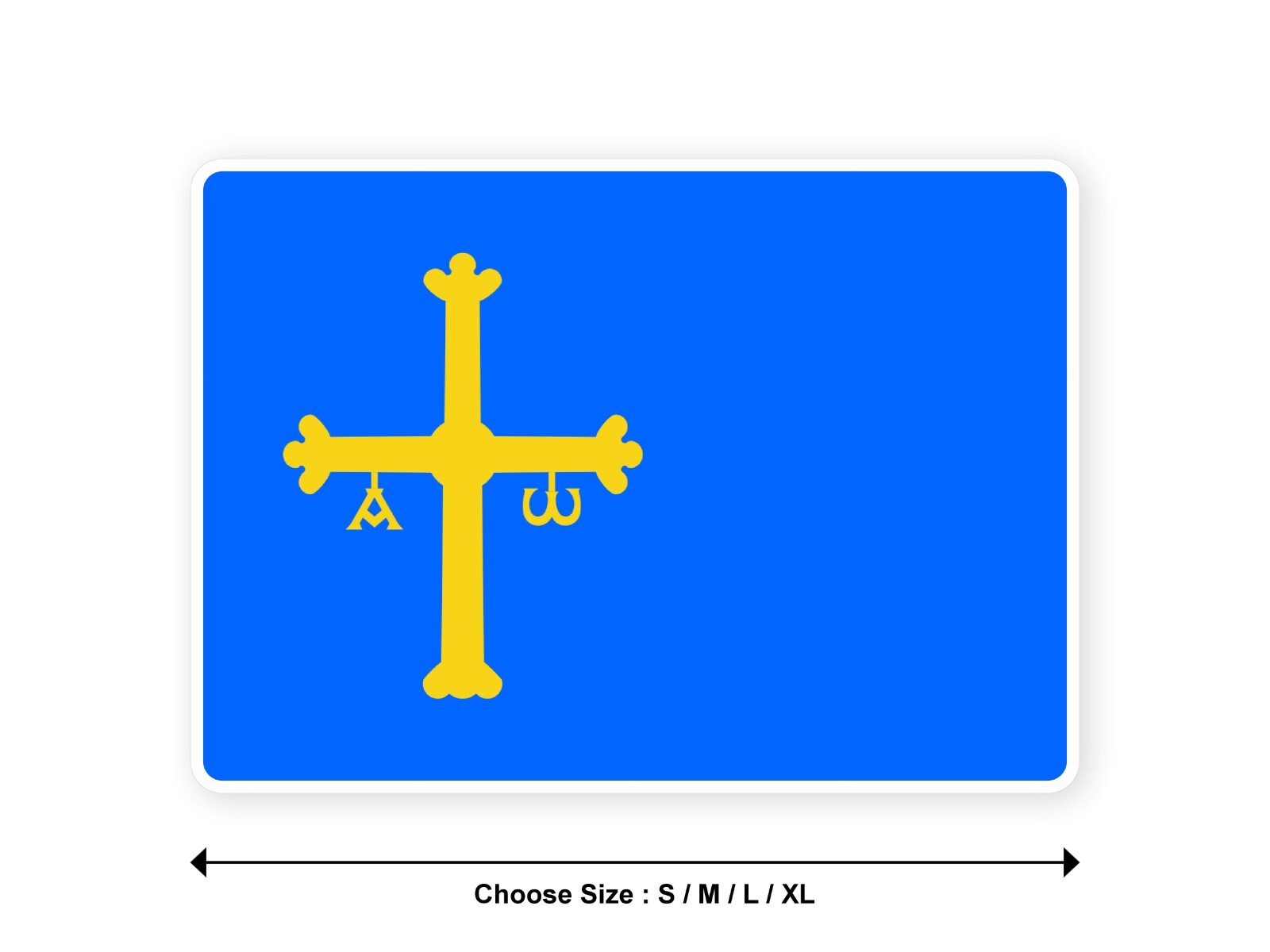 Sticker flag SPAIN ASTURIAS spanish autonomous community decal
