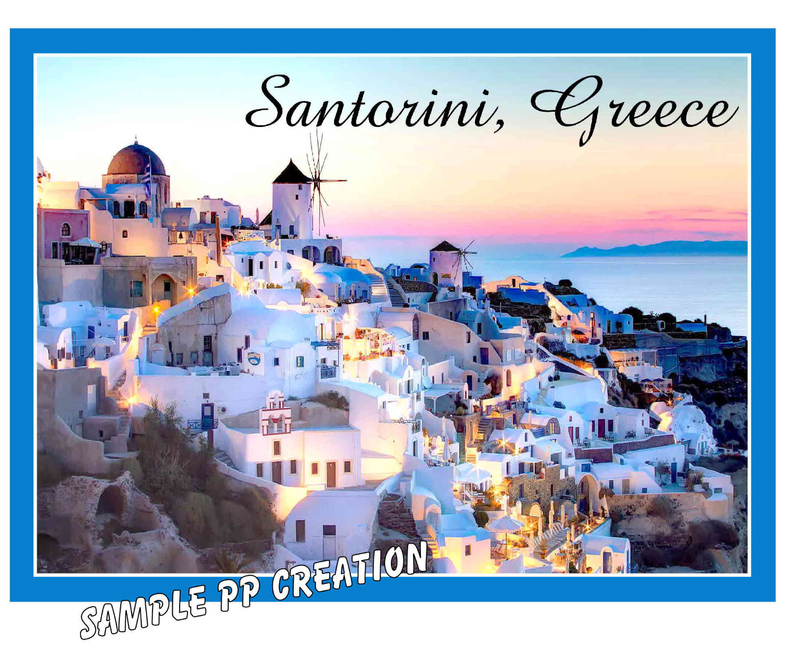 SANTORINI, GREECE PHOTO FRIDGE MAGNET 4 X 3 inches TRAVEL