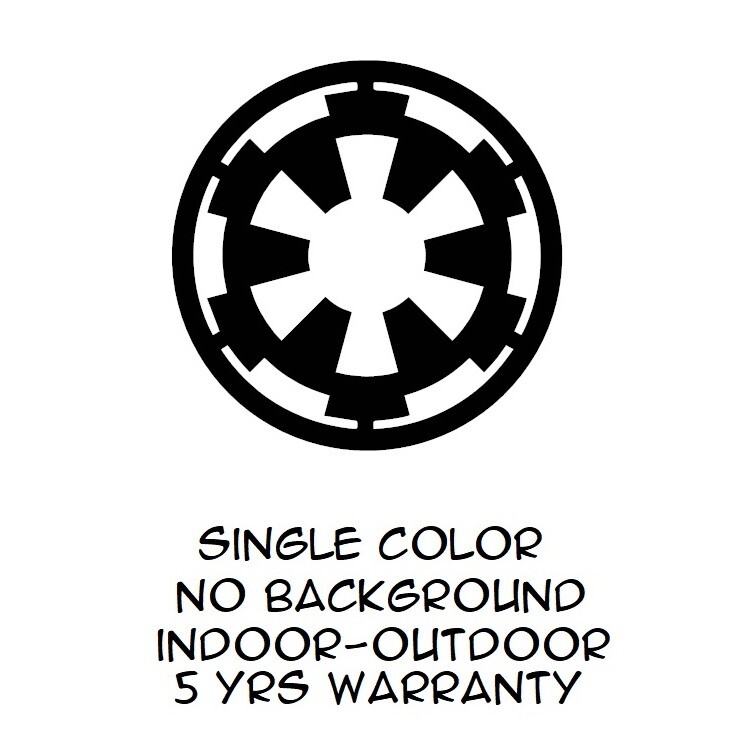 Star Wars Galactic Empire Sticker Vinyl Decal Die Cut – Car Window Wall Decor