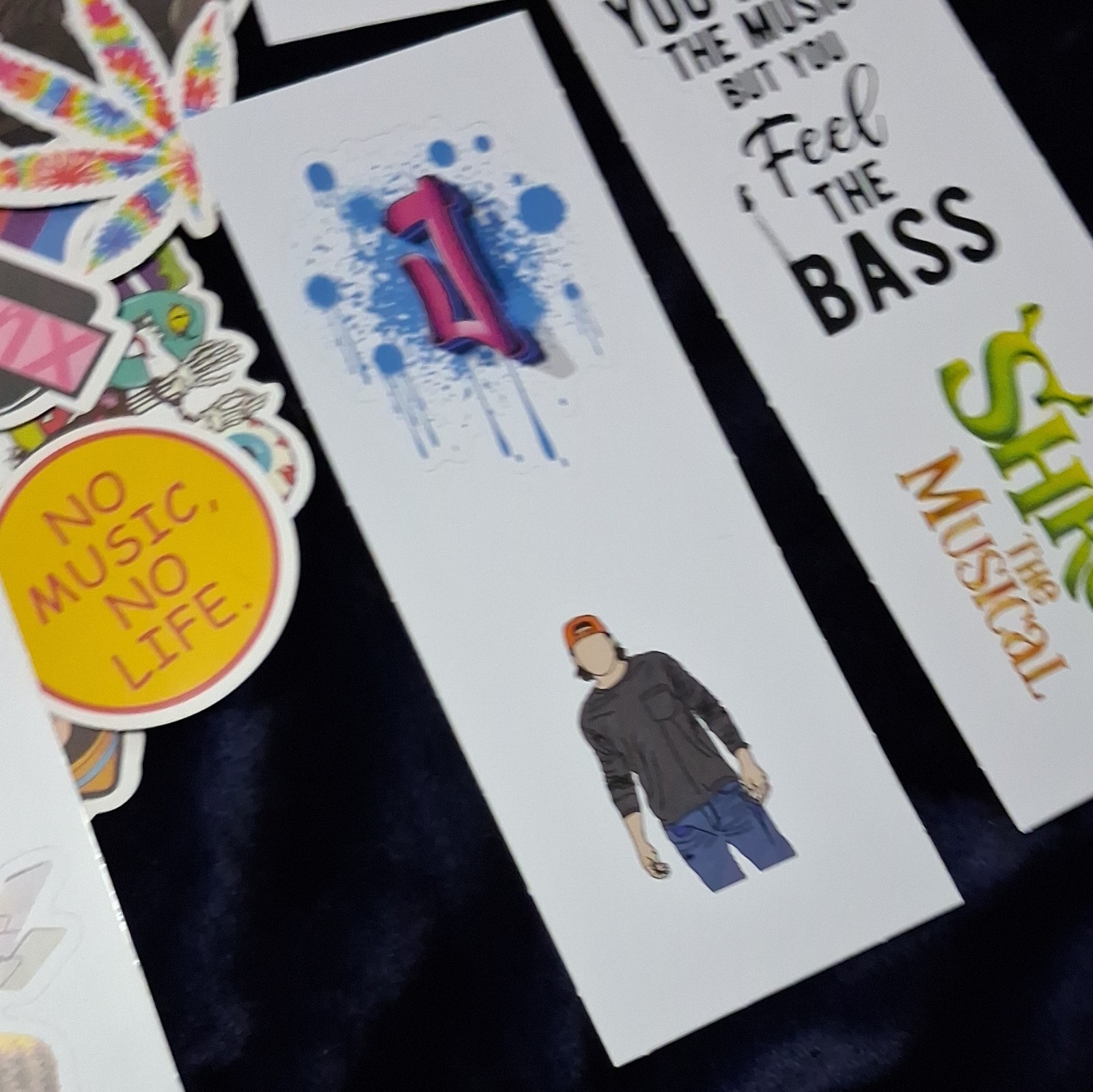 Assorted Music Sticker Lot, Multicolor Mixed Designs & Decals