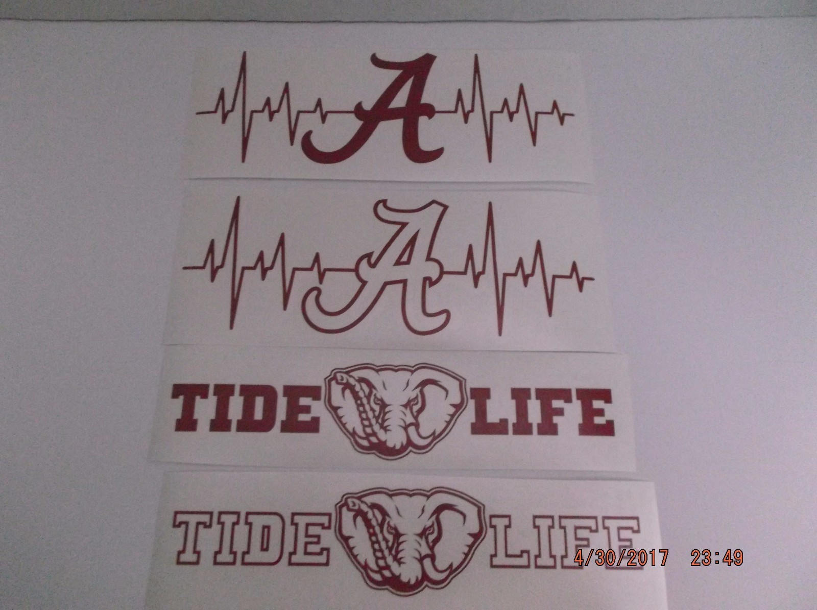 Alabama Crimson Tide Decal Sticker for Car, Truck, Window, or Smooth Surface