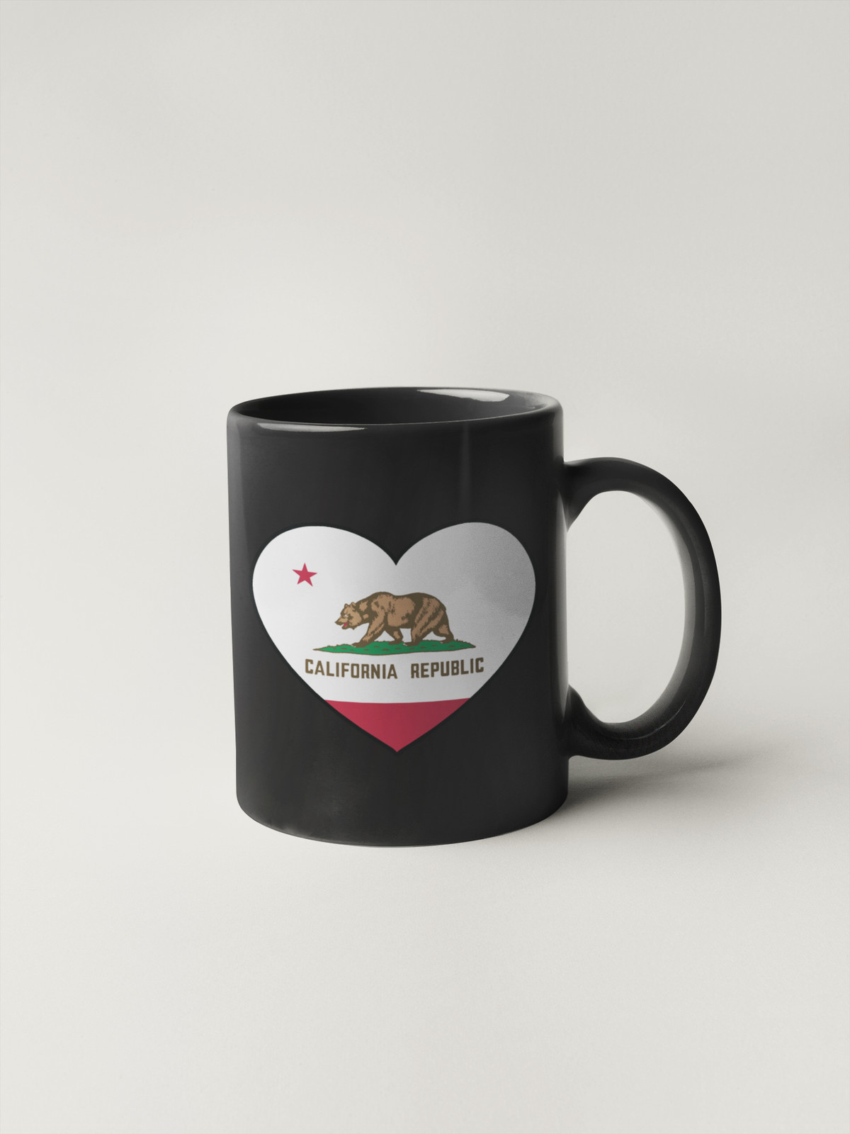 State of California Flag Heart Sticker Decal USA California State