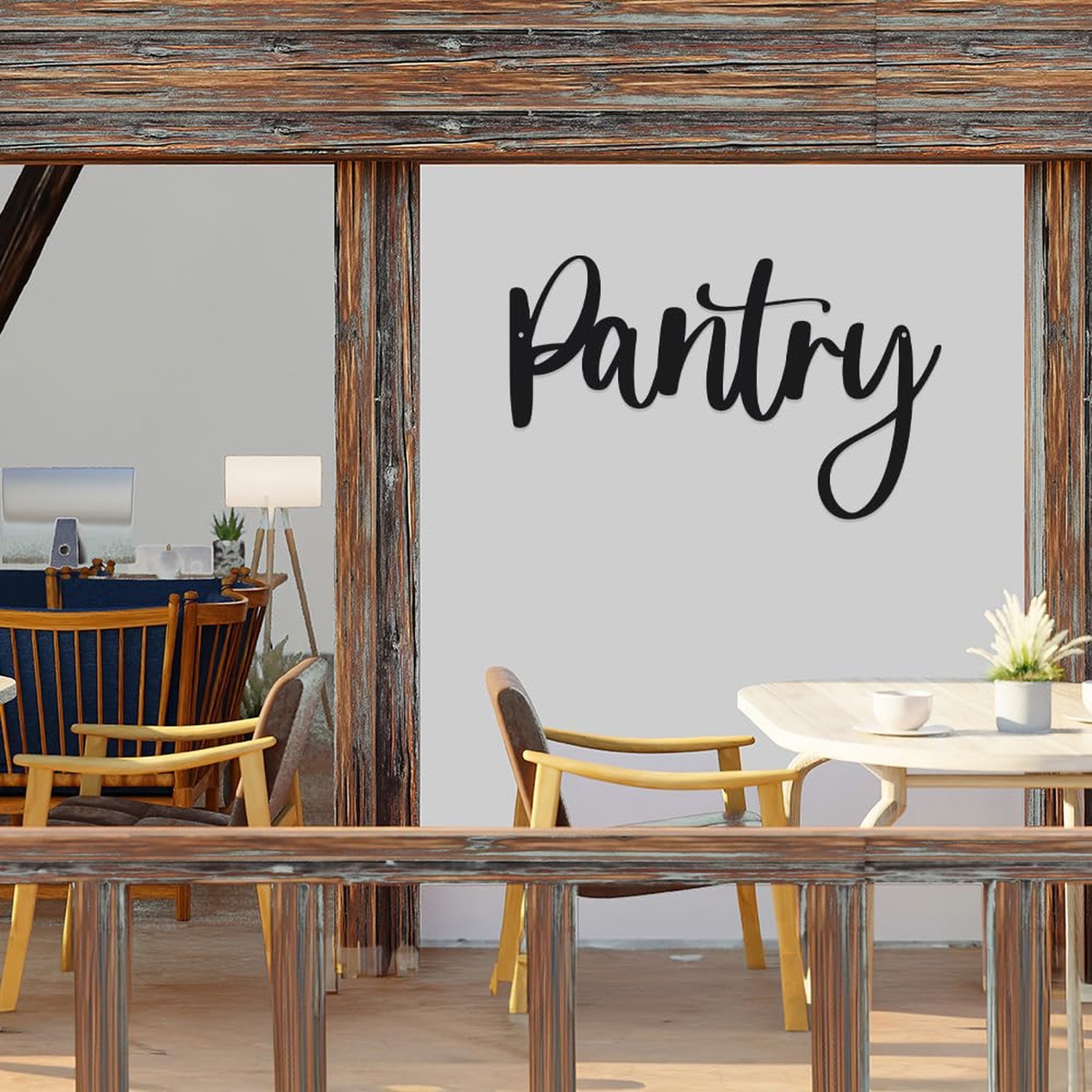 Pantry Black Metal Iron Wall Decoration Home Decor Signs for Hallway Living R…