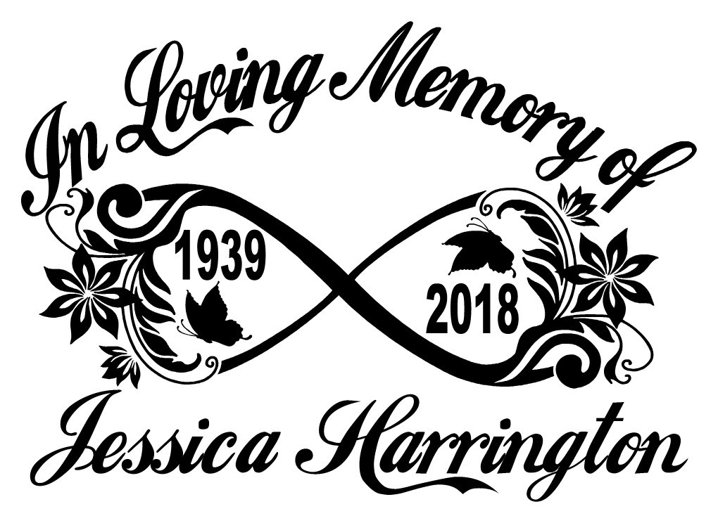 In Loving Memory Infinity Floral Forever Memorial Sticker Decal – 3 Font Choices