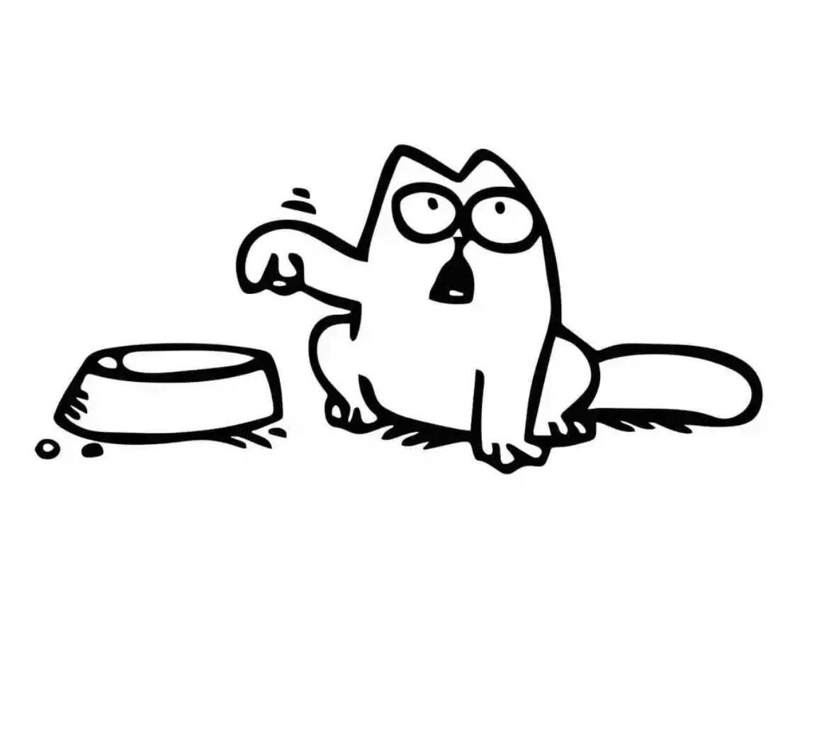 5” Simon cat-Sticker-Funny-Stickers-Decals-Car-Wall-Mirror-Window