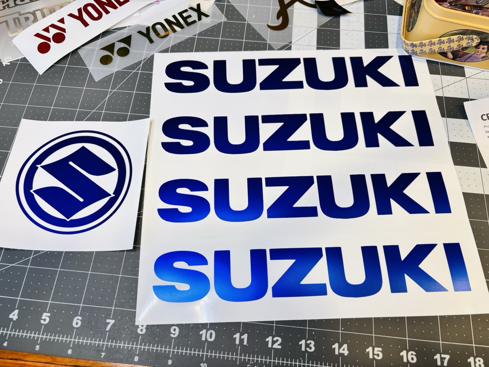 TWO THOR Die Cut Vinyl Decals Motorcycle Honda Kawasaki Suzuki Yamaha KTM Husky