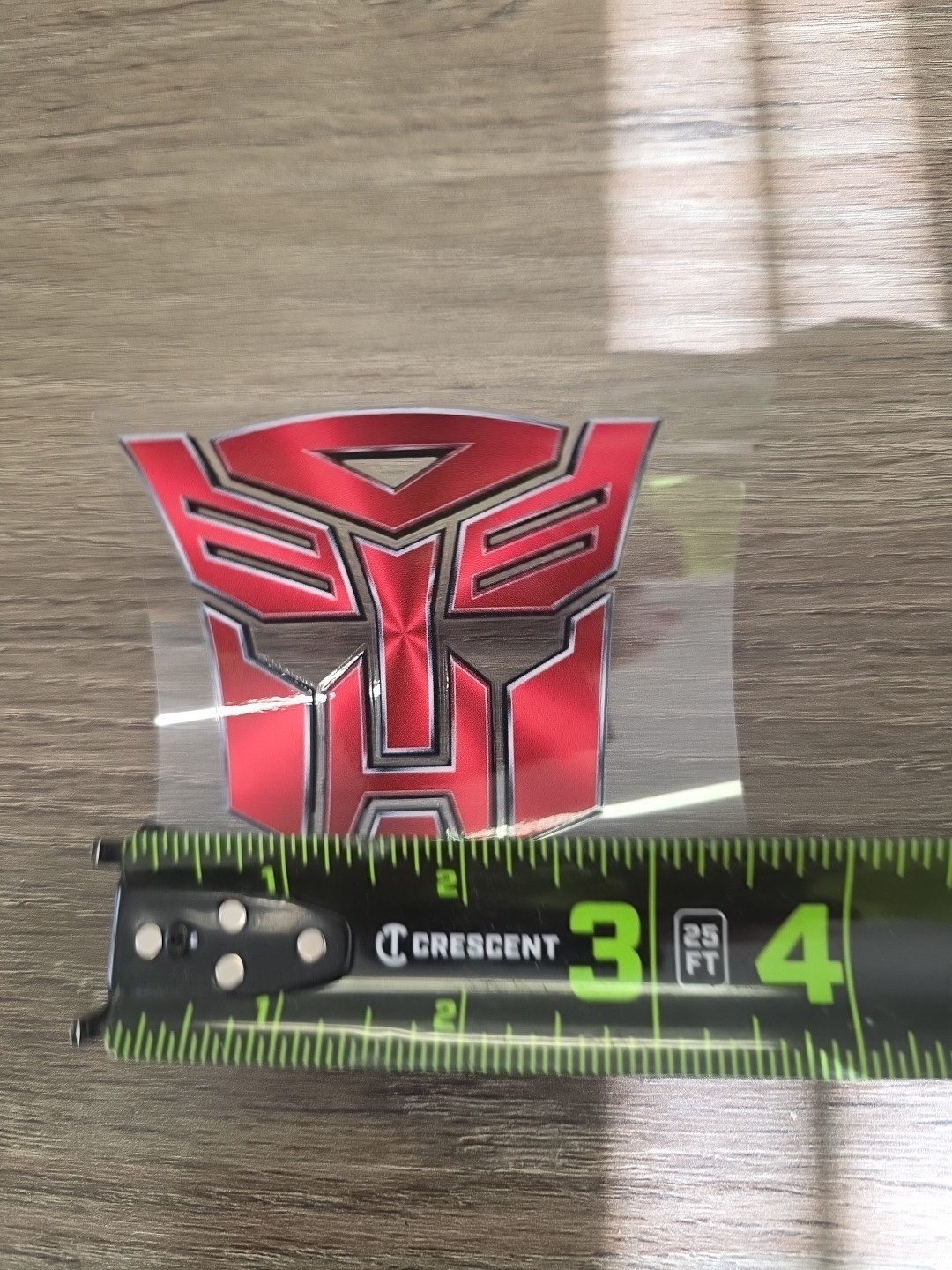 Transformer Autobots Raised UV DTF Decal Made In USA Waterproof