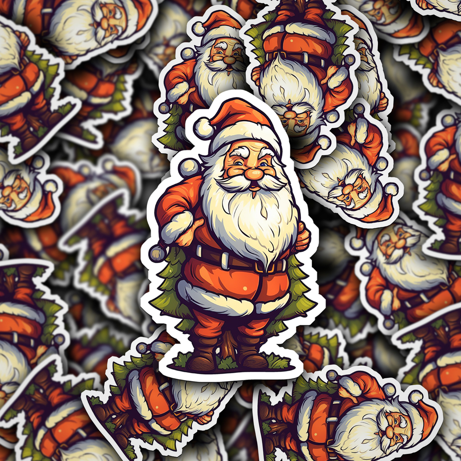 Santa Claus Vinyl Sticker – Bring the Magic of Christmas Anywhere