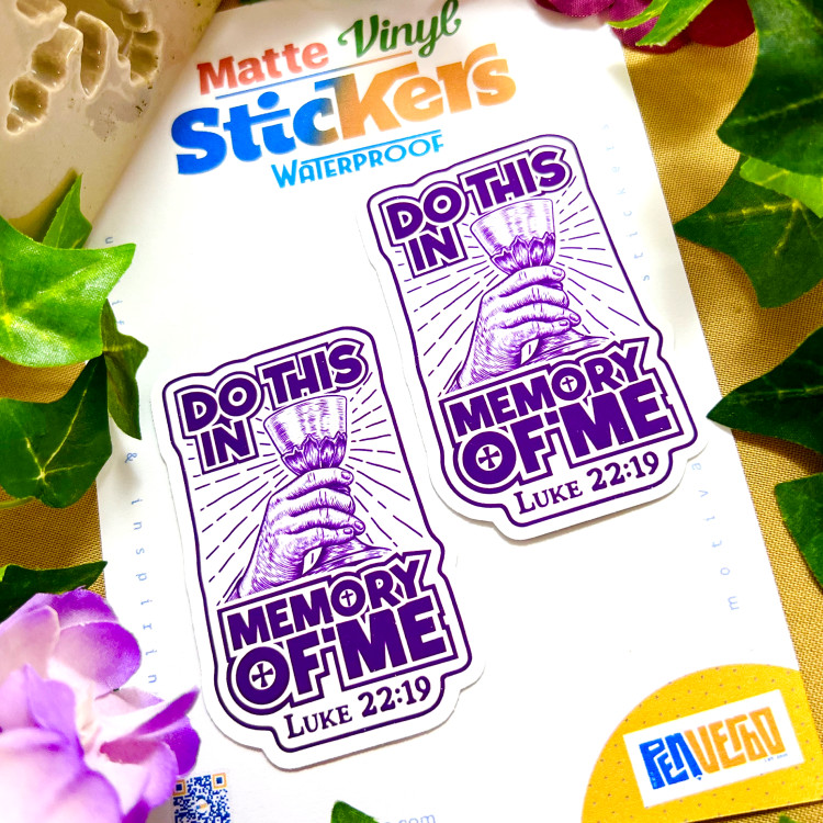 Do This In Memory Of Me Sticker 2pc | Luke 22:19 | Bible | Religious | BV319
