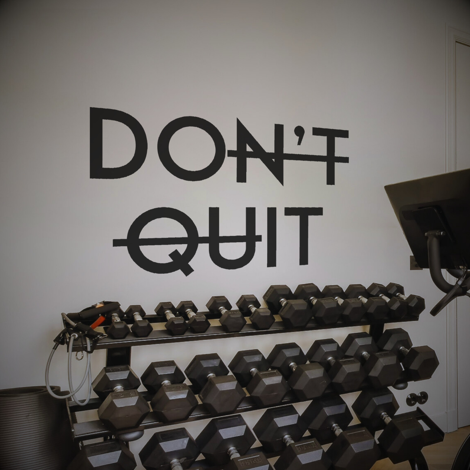 Don't Quit Wall Decal Motivational Vinyl Sticker Gym Office Home Decor Inspire