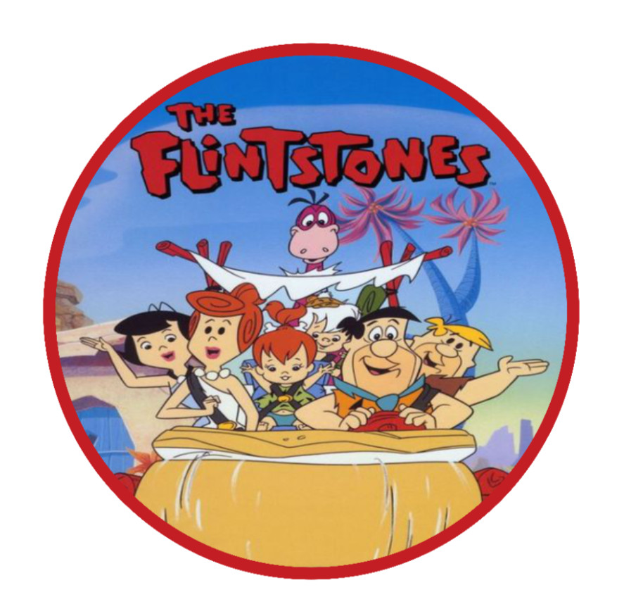 Cartoons – The Flintstones – 4" Vinyl Decal Car Trailer Laptop Cooler Truck 25-1