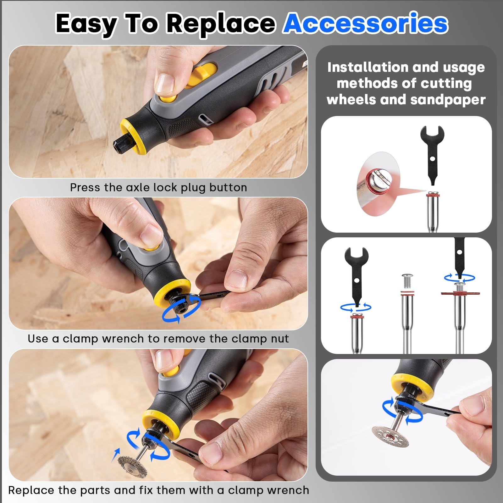 Enventor Cordless Rotary Tool, 8V Power Rotary Tool Kit with 123pcs Accessori…
