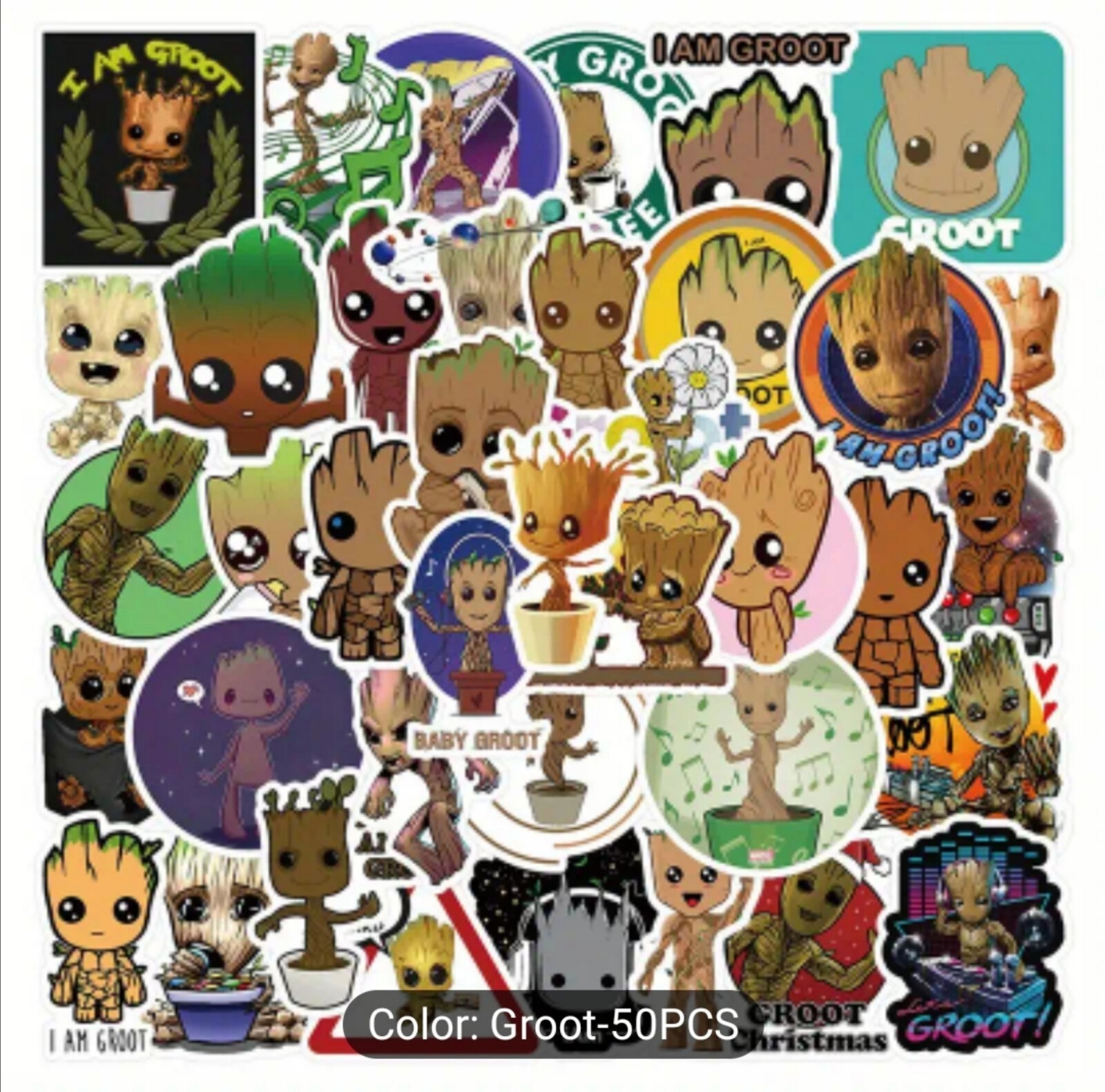 10 PCS Marvel Guardians Of The Galaxy Groot (Unofficial) Stickers BRAND NEW
