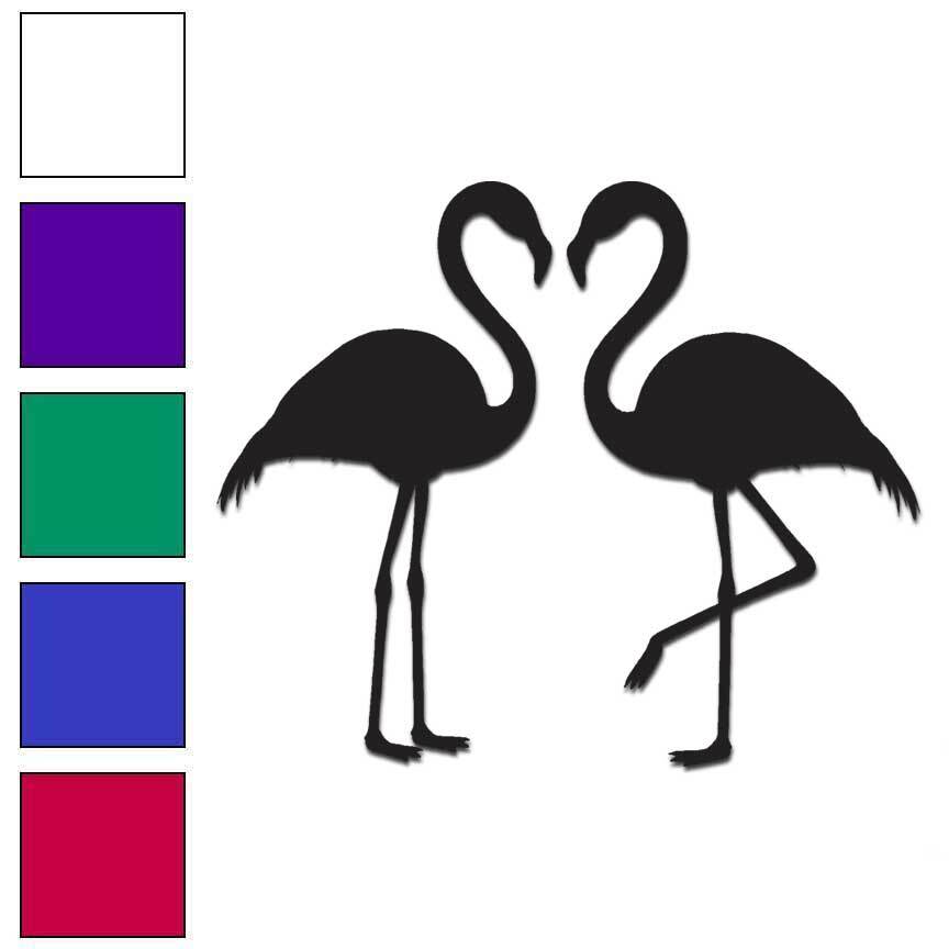 Flamingo Love, Vinyl Decal Sticker, Multiple Colors & Sizes #6123