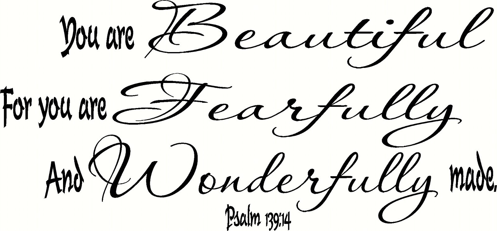 Psalm 139:14 V2 11"x22" Bible Verse Wall Decal by Scripture Wall Art – Decor