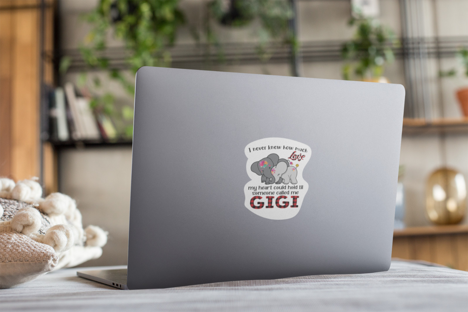 I Never Knew How Much Love My Heart Could Hold Gigi Sticker Decal. 4 in PS795