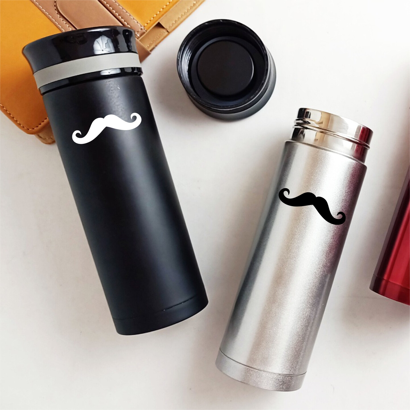 Mustache Vinyl Sticker Decal 4 Pack Beard Barber Funny Car Truck Window Laptop