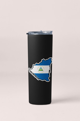 Nicaragua Map Flag Sticker Decal